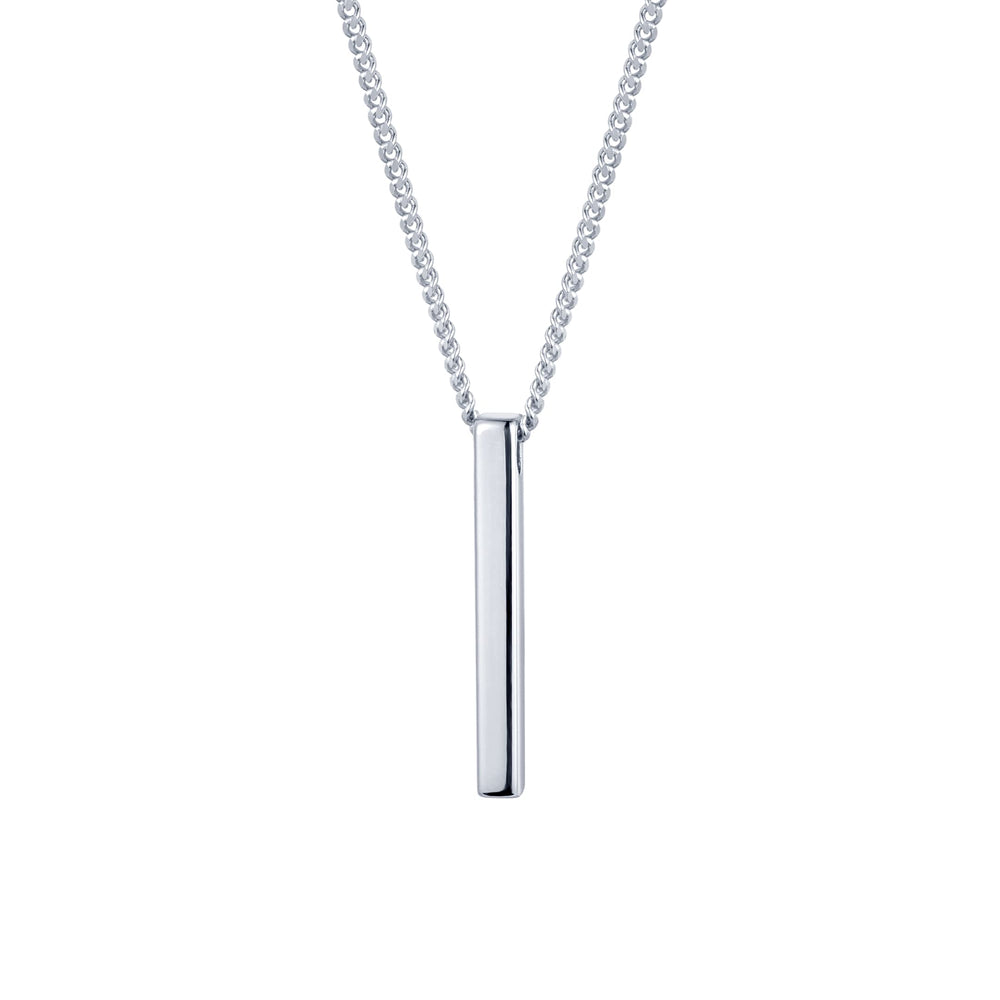 Sterling Silver Vertical Pendant Necklace