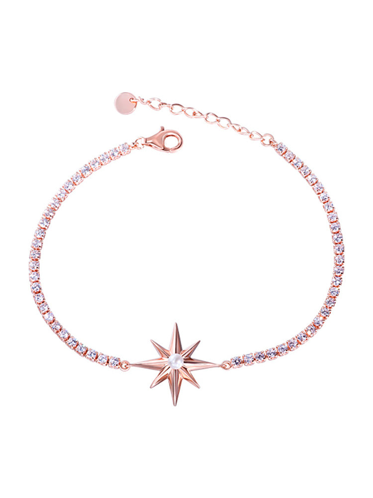 Rose gold six-mango bracelet