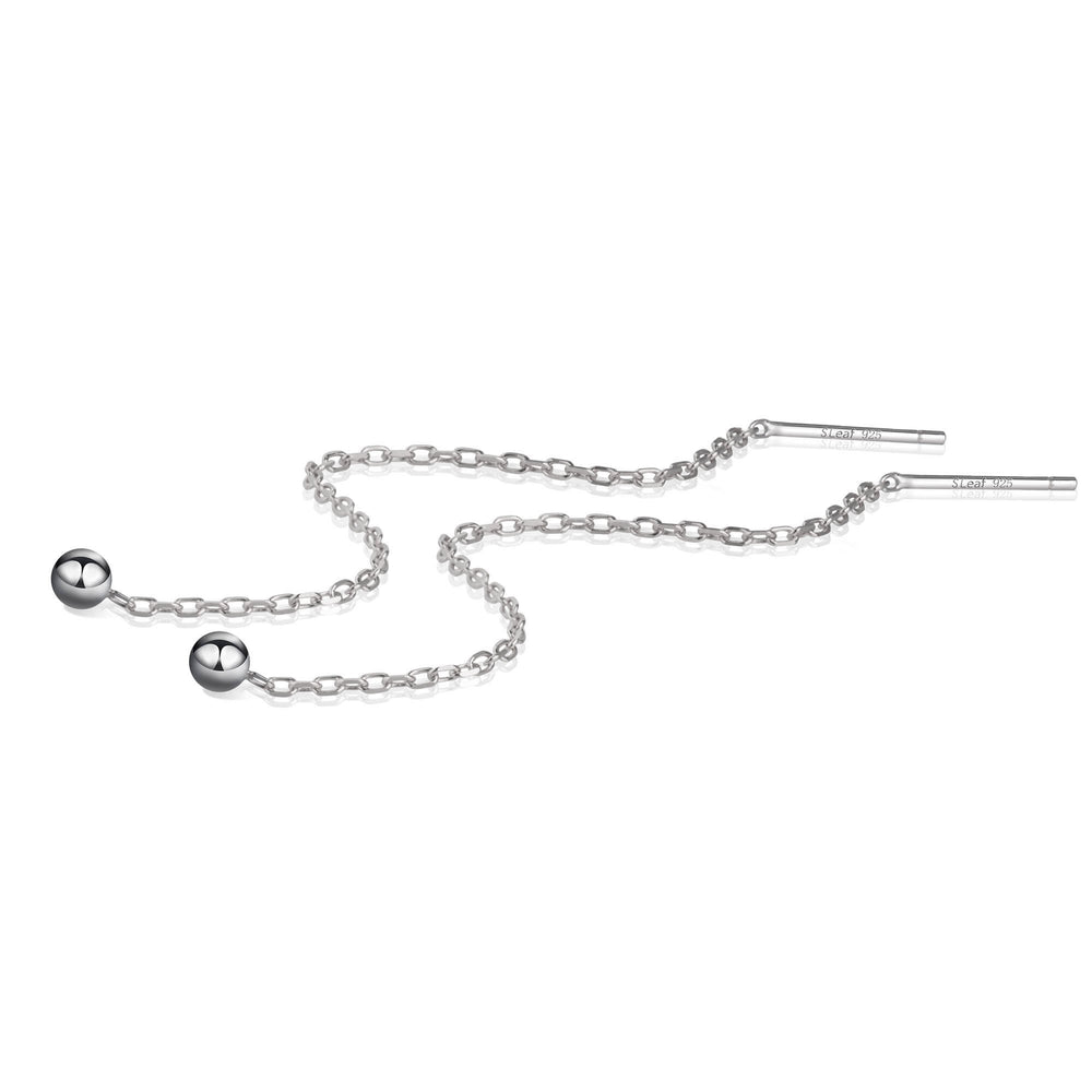 Tiny Ball Threader Earrings
