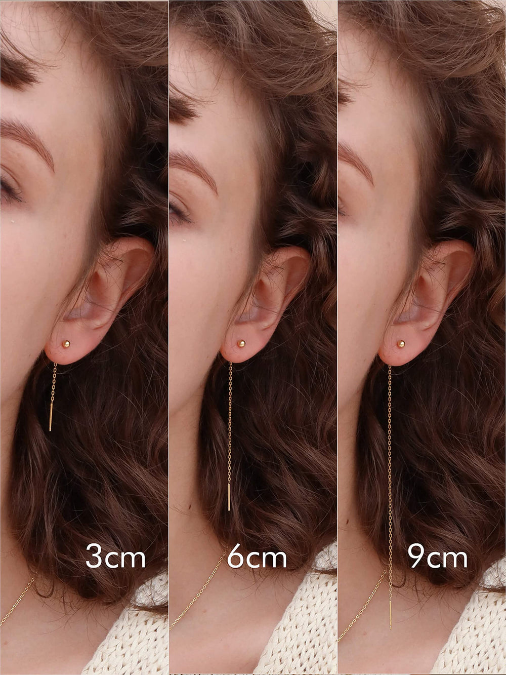 Tiny Ball Threader Earrings