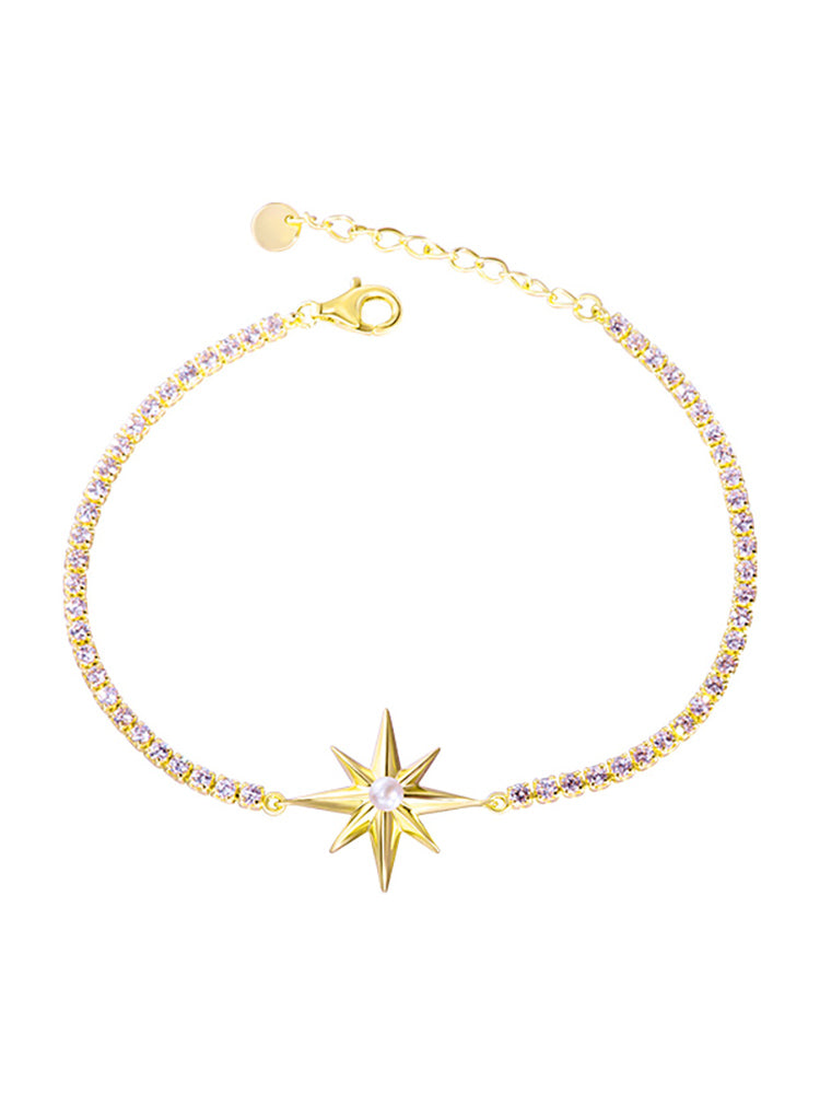 Hexagram bracelet in gold