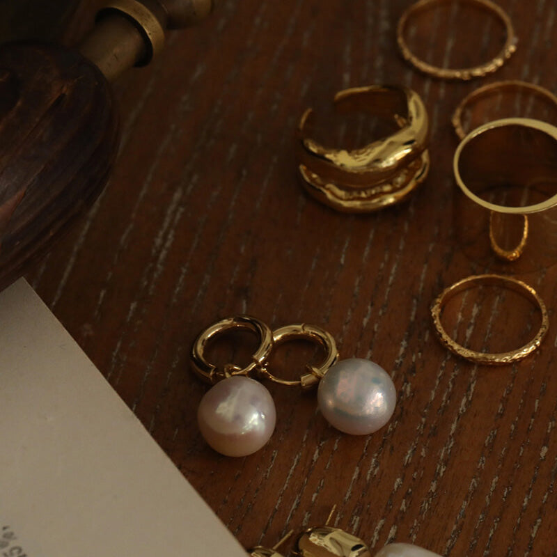 Vintage Pearl Mini Hoops earrings gift ideas