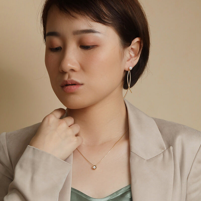 Elegant Natural Pearl Long Tassel Dangle Earrings
