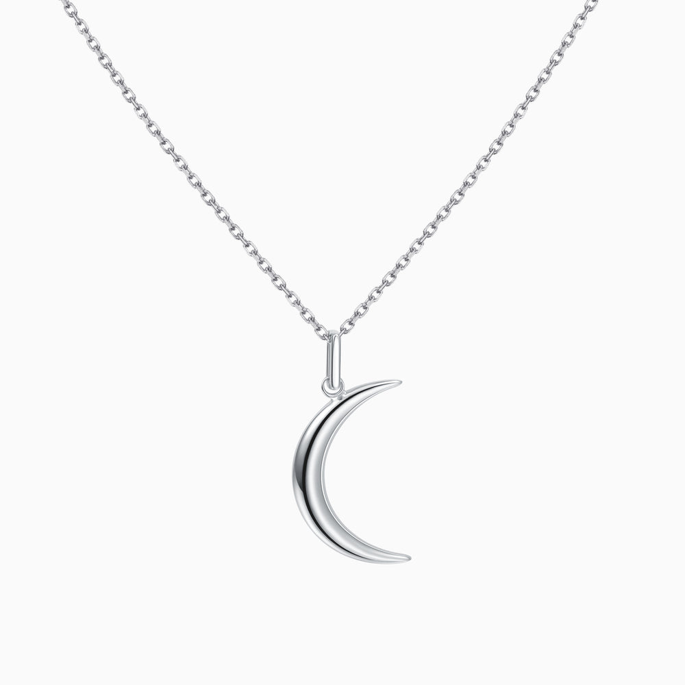 Crescent Moon Necklace sterling silver