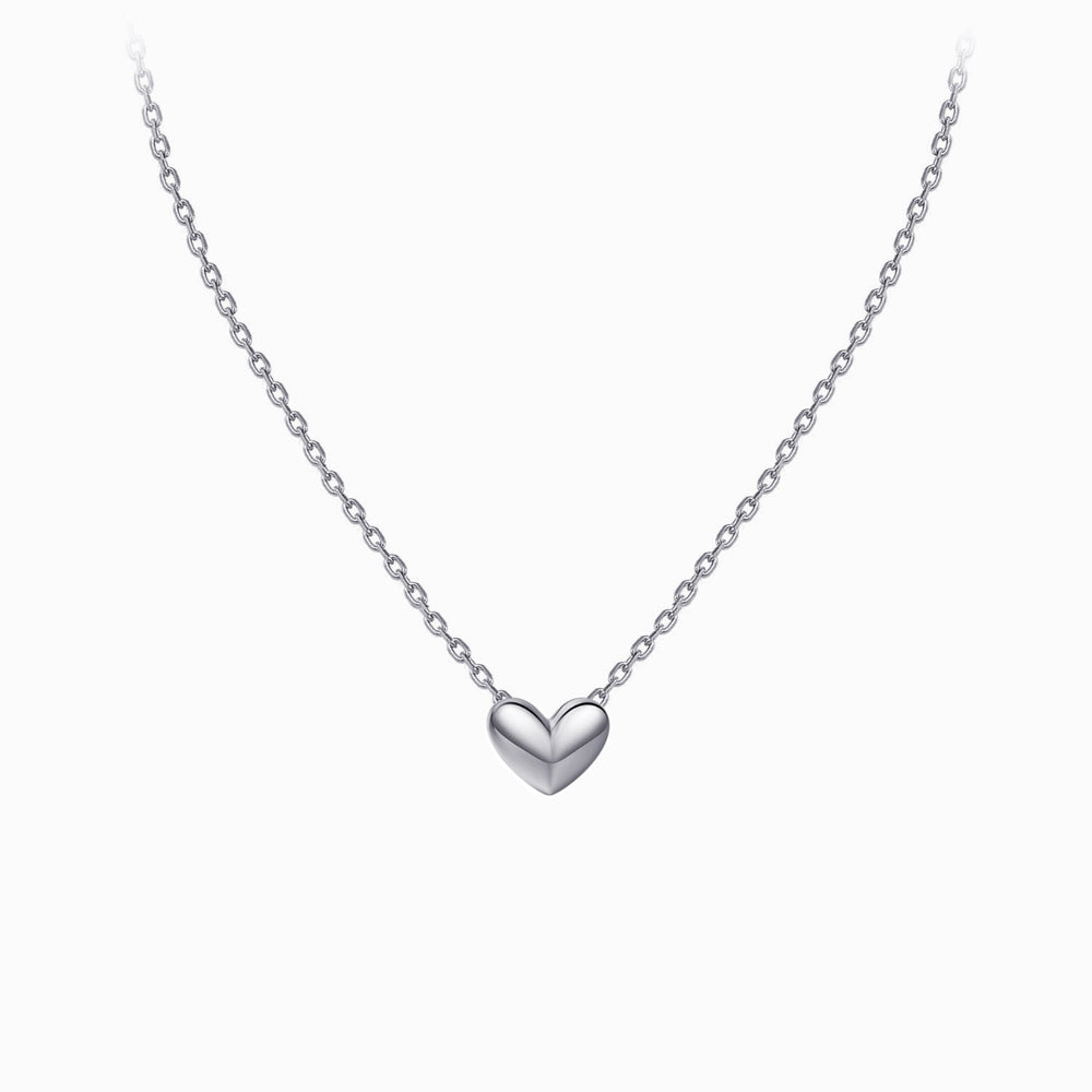 3D Heart Necklace sterling silver
