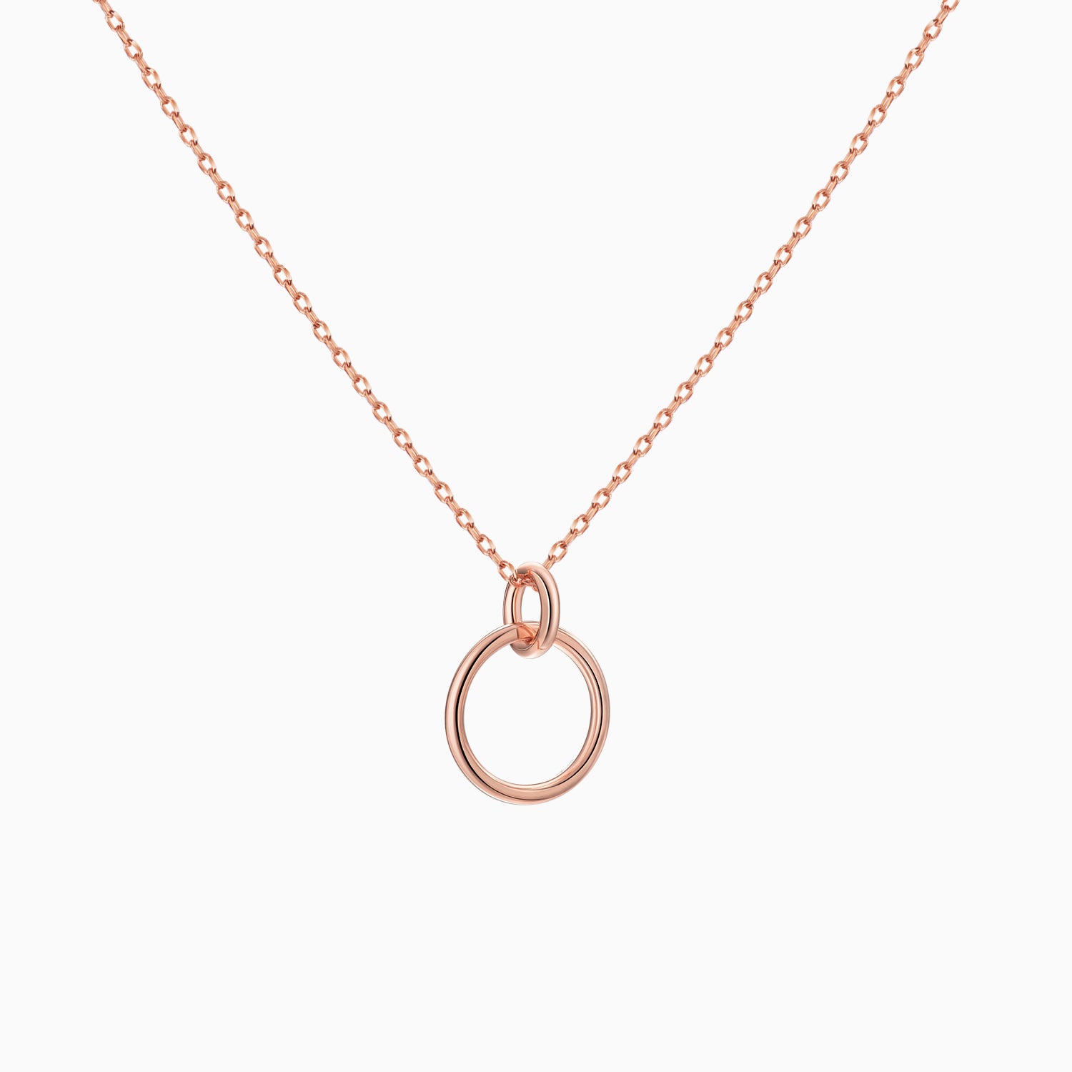 Interlocking Circle Necklace Sterling Silver - Sleaf Simple Necklaces ...