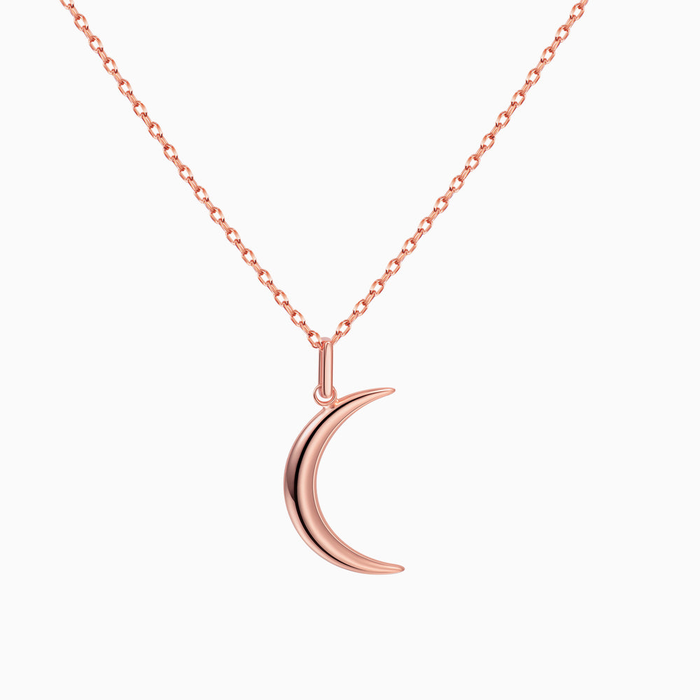 Crescent Moon Necklace rose gold