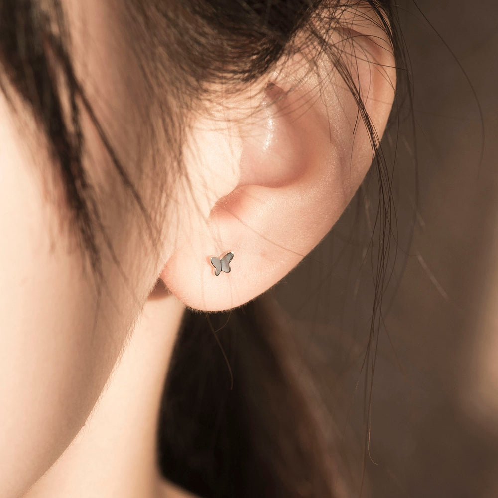 Tiny Butterfly Stud Earrings