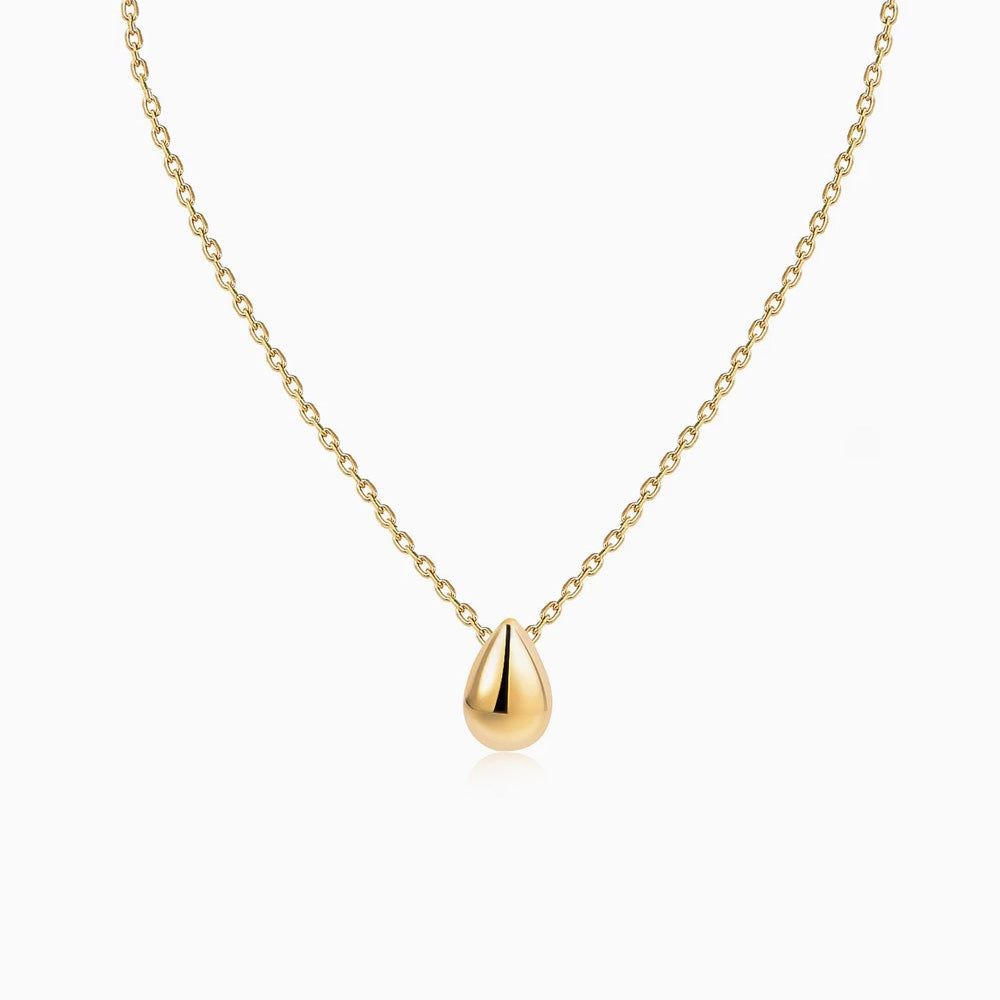 simple Teardrop Necklace gold plated