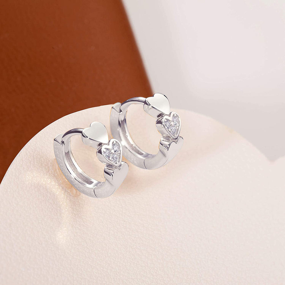 Cute Tiny Heart Huggie Hoop Earrings jewelry gift ideas