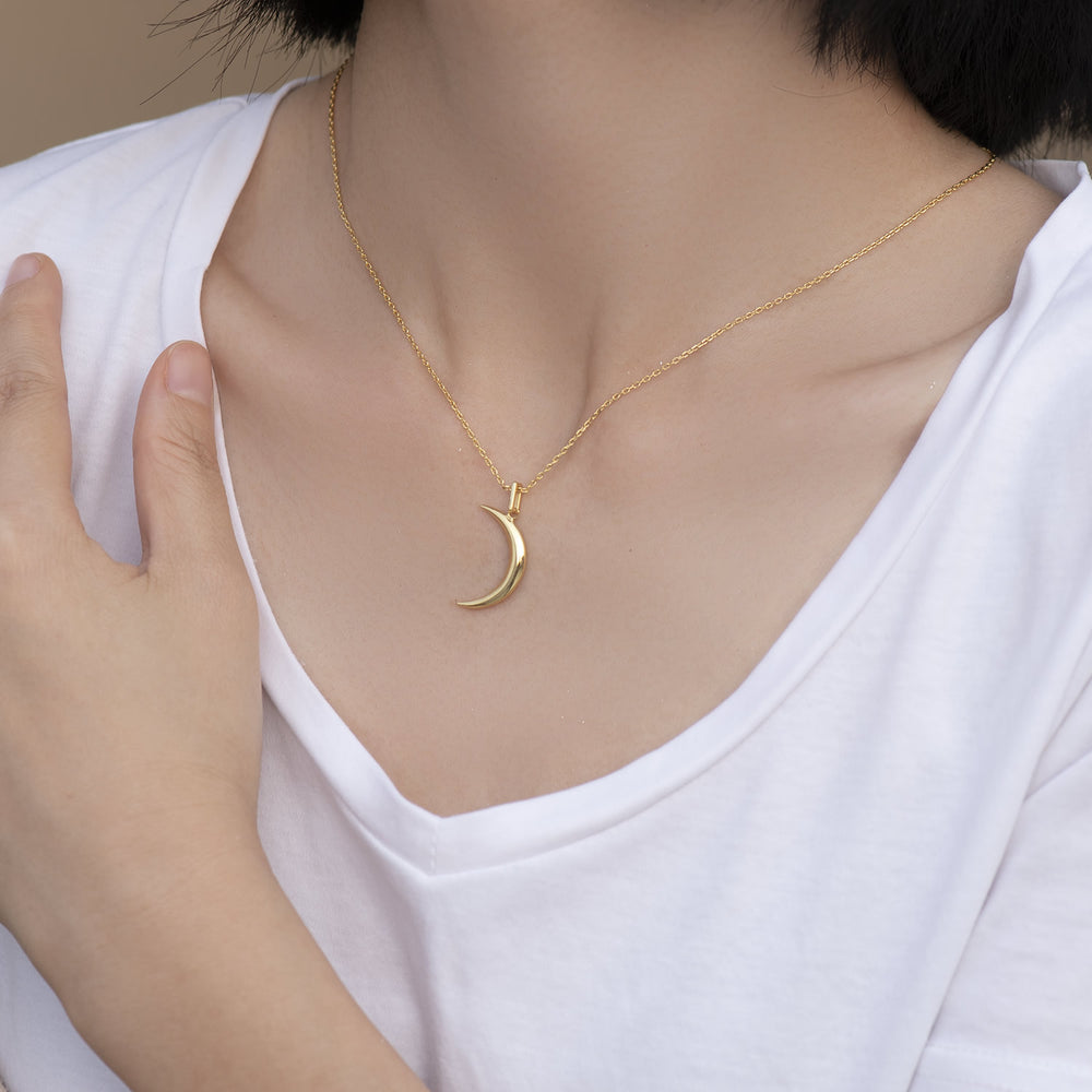 Crescent Moon Necklace Everyday Necklaces S.Leaf