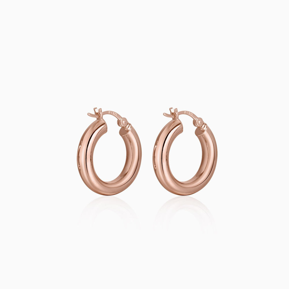 hoop earrings rose gold